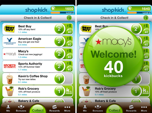 Shopkick User Interface