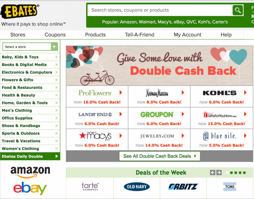 eBates cashback rewards app