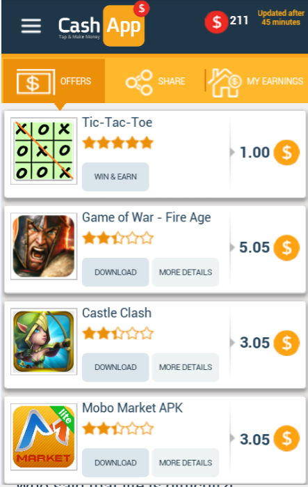 Cash App rewards application